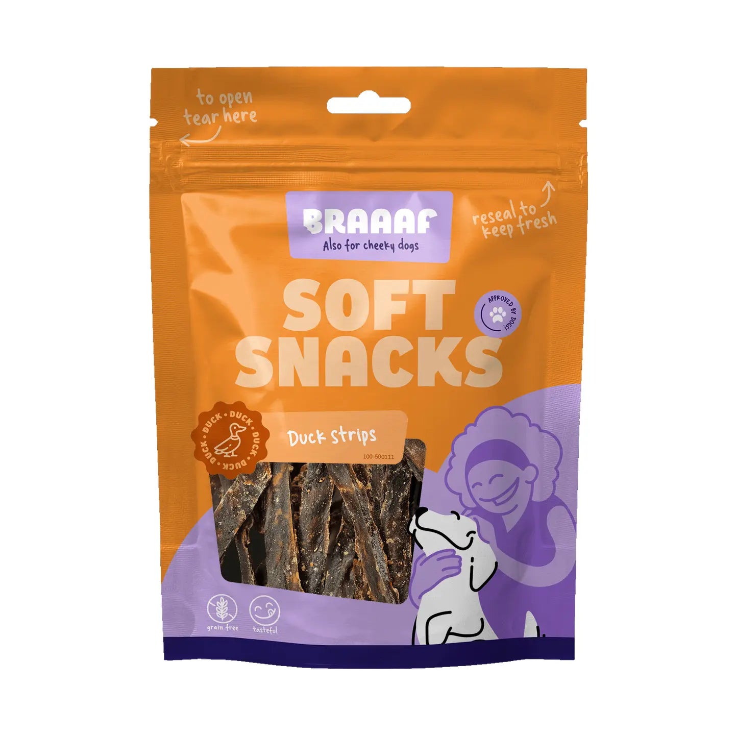 Lamelles de Canard Braaaf Soft Snack pour chiot et chien