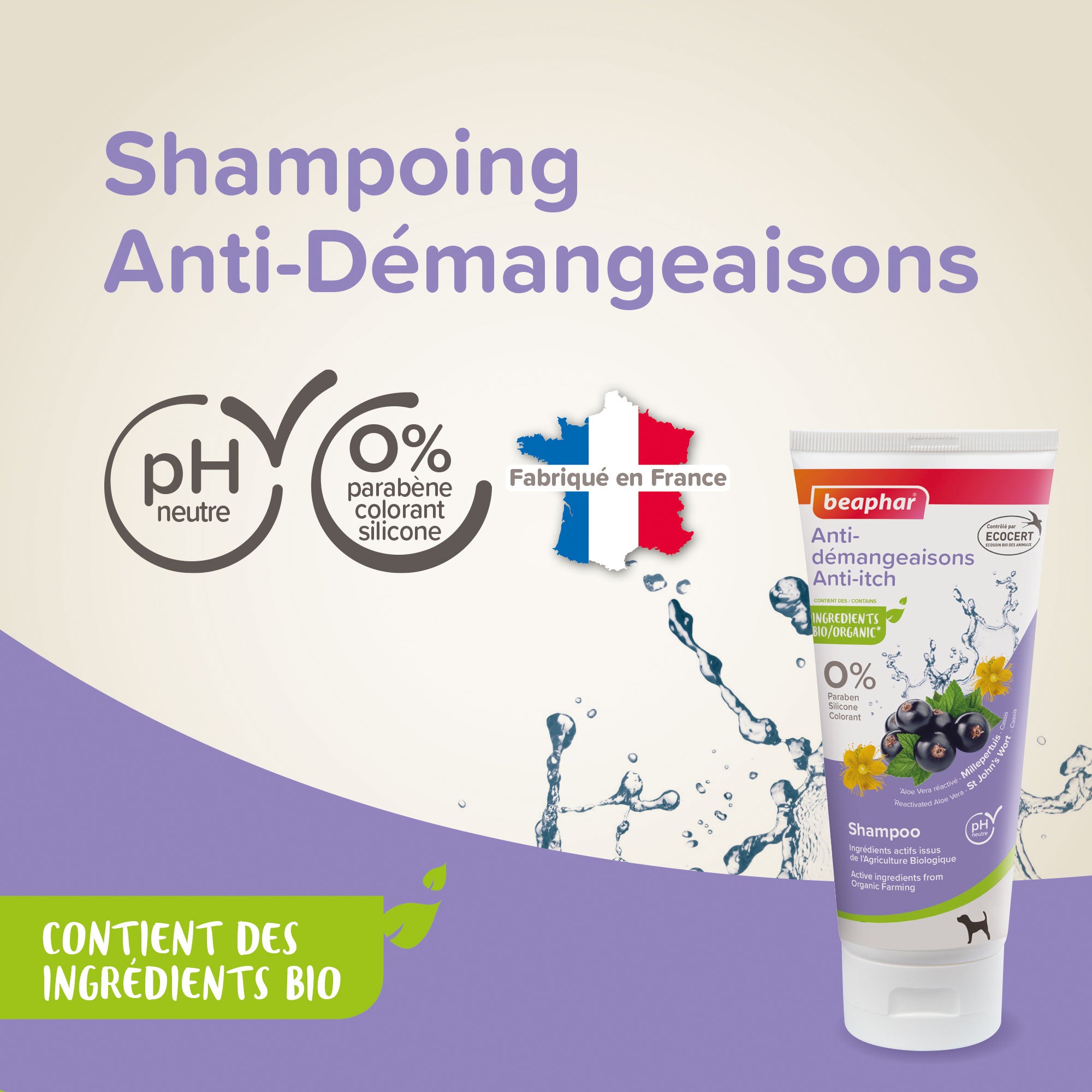 Shampoing anti démangeaisons ECOCERT 200 ml - BEAPHAR