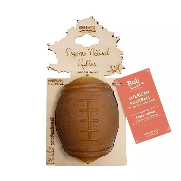 Ballon de football américain en résine organique naturelle pour chien