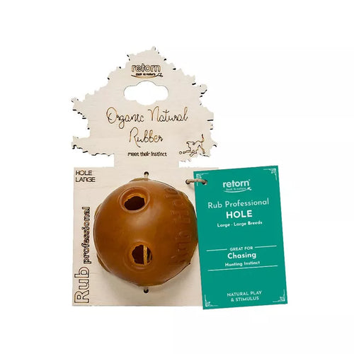 Balle à trous pour chien en résine organique naturelle