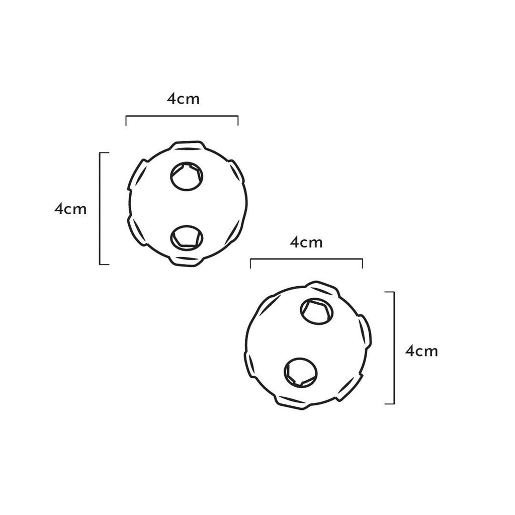 Balle à trous pour chien en résine organique naturelle