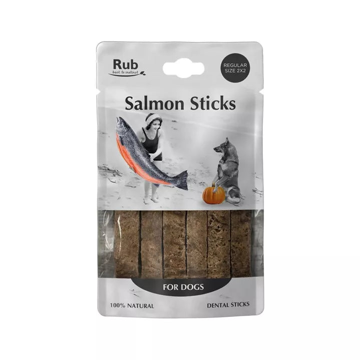 Sticks dentaires au saumon pour chiens - Taille moyenne