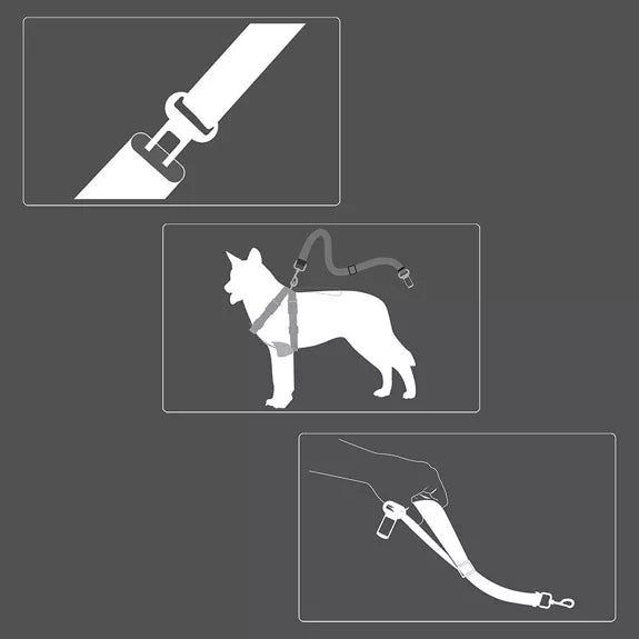 Harnais et ceinture de sécurité pour chien en voiture - 30-60cm