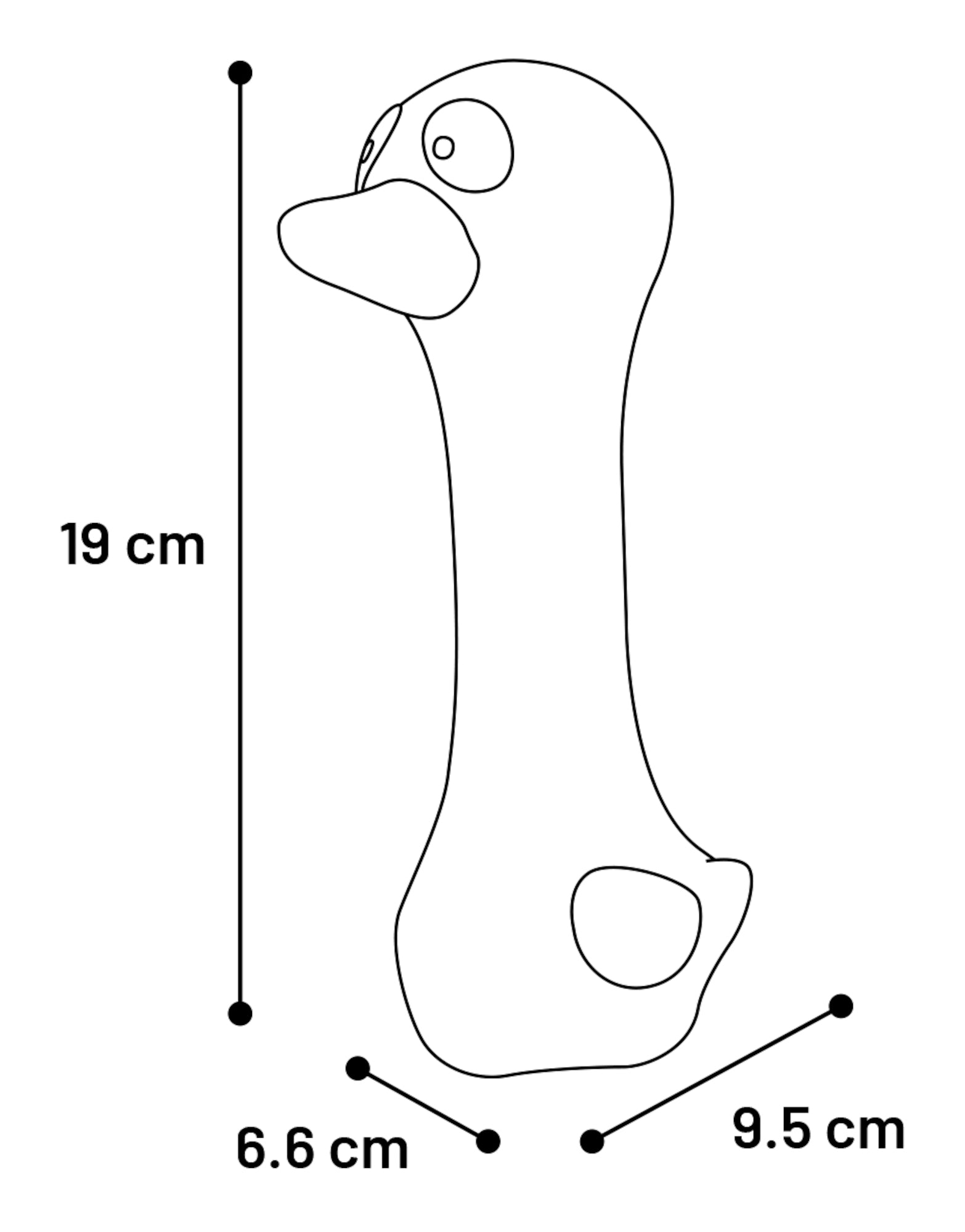 Jouet qui couine Poule/Canard/Chat pour chien Flamingo