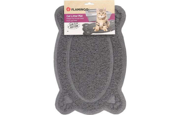 Tapis de litière gris pour chats FLAMINGO