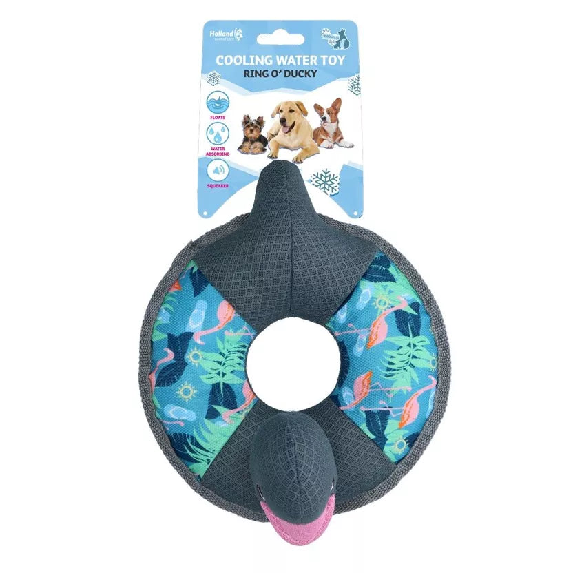 Canard rafraîchissant pour chien CoolPets Ring O'Ducky Flamingo