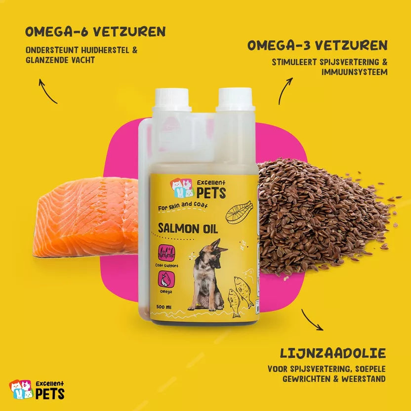 Huile de saumon pour chien Excellent Pets 500 ml