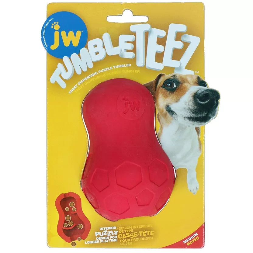 Jouet JW Tumble Teez pour chien - Taille M Rouge