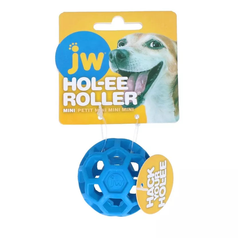 Balle pour chien JW Hol-ee Roller Bleu - Jouet multifonction