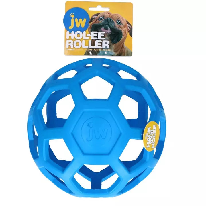 Balle pour chien JW Hol-ee Roller Bleu - Jouet multifonction