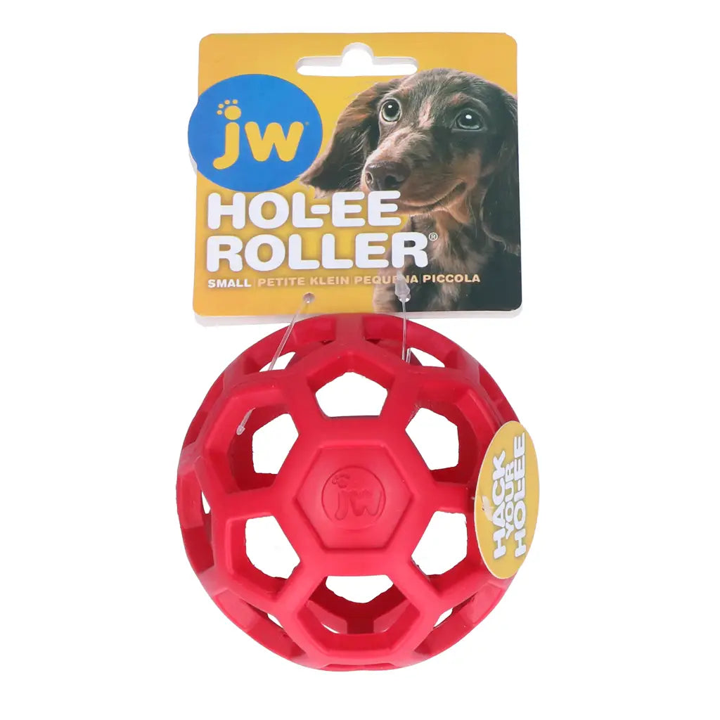 Balle pour chien JW Hol-ee Roller Rouge - Jouet polyvalent