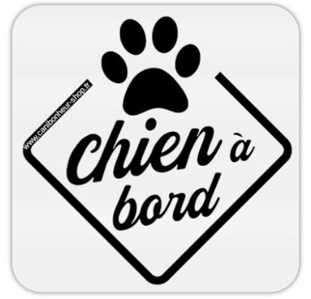 Sticker autocollant "Chien à Bord" !