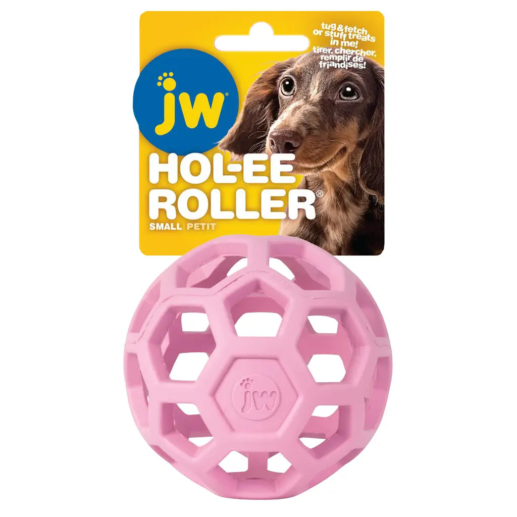 Balle pour chien JW Hol-ee Roller Rose - Solution de Stimulation Mentale